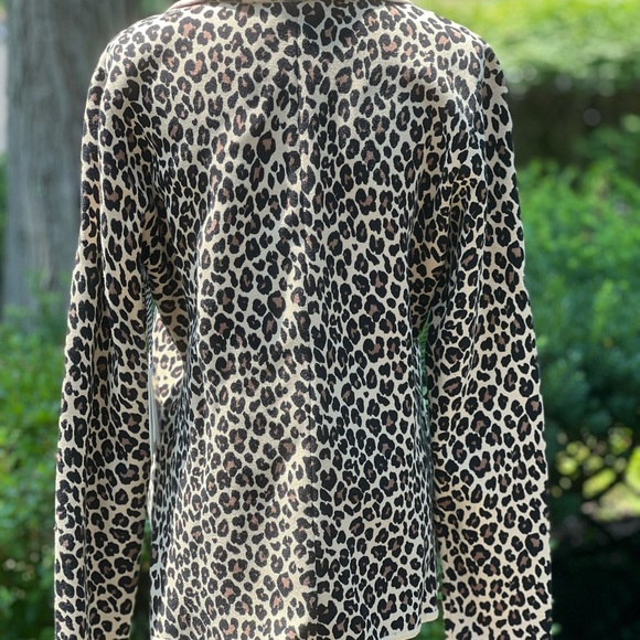 NWT Cheetah Print knit blazer, L - Picture 2 of 4